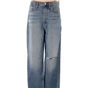 ‼️SOLD‼️MADEWELL The DadJean, NWT.  Blue factory distressed. High waisted.